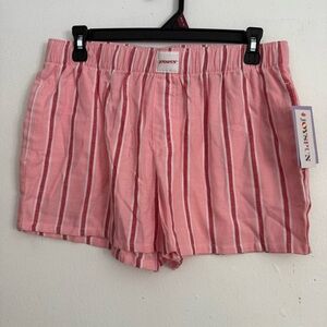 Joyspun Stylish Pink and White Striped Woven Shorts Women’s Size Small New